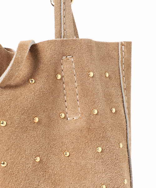 MARLON FIRENZE（マーロンフィレンツェ）の「【MARLON FIRENZE/マルロン】SHOPPER MINI STUDS SUEDE（トートバッグ・レディース・ベージュ・FREE）」の15枚目の写真