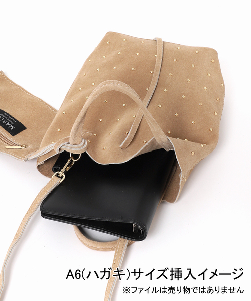 MARLON FIRENZE（マーロンフィレンツェ）の「【MARLON FIRENZE/マルロン】SHOPPER MINI STUDS SUEDE（トートバッグ・レディース・ベージュ・FREE）」の16枚目の写真
