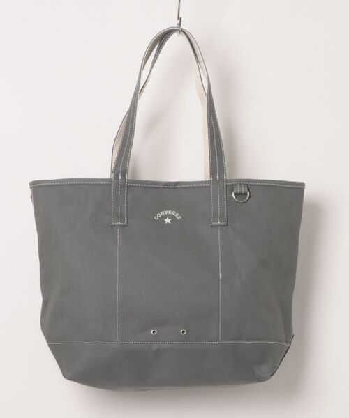 CONVERSE(コンバース)の「CONVERSE/コンバース CV AS CANVAS TOTE BAG M(トートバッグ・レディース・ライトブラウン/オフホワイト/ブラック/カーキ/ベージュ/ネイビー/杢グレー/レッド・ONE SIZE)」の3枚目の写真