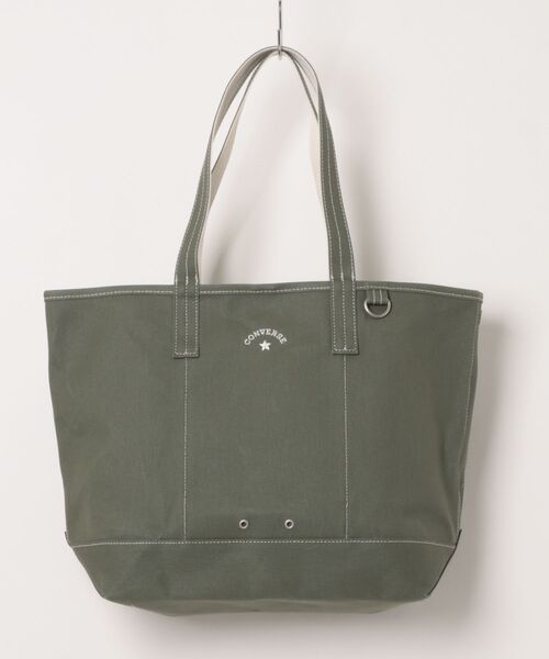 CONVERSE(コンバース)の「CONVERSE/コンバース CV AS CANVAS TOTE BAG M(トートバッグ・レディース・ライトブラウン/オフホワイト/ブラック/カーキ/ベージュ/ネイビー/杢グレー/レッド・ONE SIZE)」の6枚目の写真