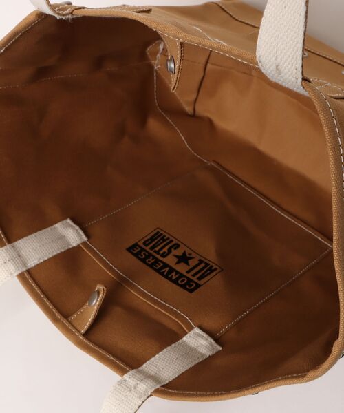 CONVERSE(コンバース)の「CONVERSE/コンバース CV AS CANVAS TOTE BAG M(トートバッグ・レディース・ライトブラウン/オフホワイト/ブラック/カーキ/ベージュ/ネイビー/杢グレー/レッド・ONE SIZE)」の16枚目の写真