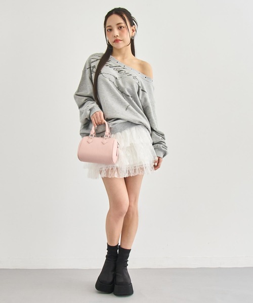 ANAP(アナップ)の「インパン付 フリルスカート(スカート・レディース・ホワイト/ブラック・F)」の6枚目の写真