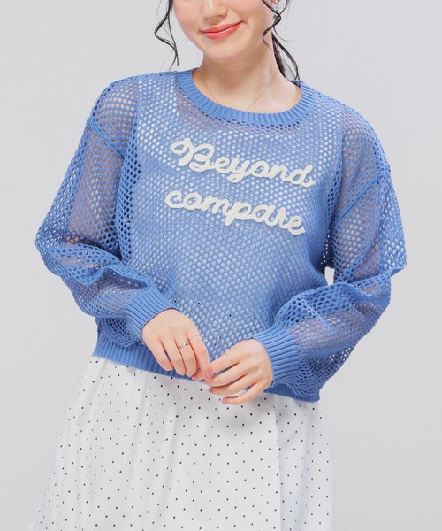 コード刺繍メッシュニット（ニット/セーター）｜Honeys（ハニーズ）の