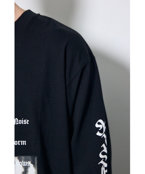 AZUL by moussy(アズールバイマウジー)の「袖ロゴ長袖Tシャツ(Tシャツ/カットソー・メンズ・杢グレー/ブラック/ホワイト・MEDIUM/LARGE)」の11枚目の写真