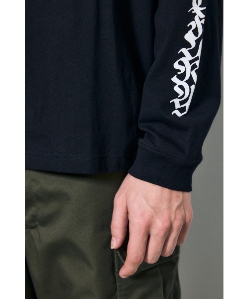 AZUL by moussy(アズールバイマウジー)の「袖ロゴ長袖Tシャツ(Tシャツ/カットソー・メンズ・杢グレー/ブラック/ホワイト・MEDIUM/LARGE)」の12枚目の写真