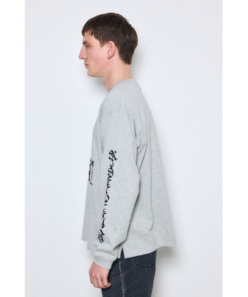 AZUL by moussy(アズールバイマウジー)の「袖ロゴ長袖Tシャツ(Tシャツ/カットソー・メンズ・杢グレー/ブラック/ホワイト・MEDIUM/LARGE)」の19枚目の写真