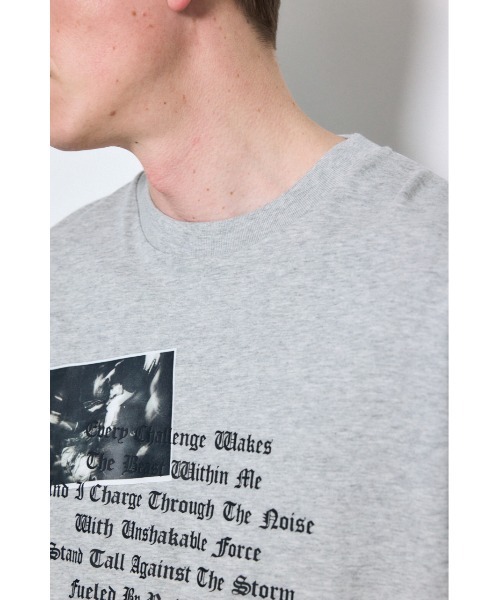 AZUL by moussy(アズールバイマウジー)の「袖ロゴ長袖Tシャツ(Tシャツ/カットソー・メンズ・杢グレー/ブラック/ホワイト・MEDIUM/LARGE)」の22枚目の写真