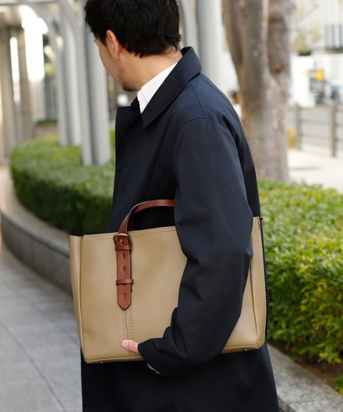 VitaFelice（ヴィータフェリーチェ）の「【姫路レザー】日本製ベルトハンドルビジネストートバッグ（M）（ビジネスバッグ・メンズ・ブラウン系/ブラック・FREE）」の9枚目の写真
