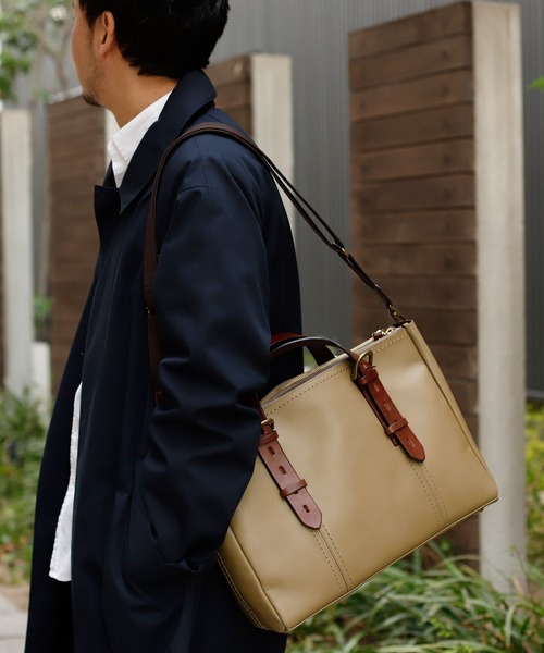 VitaFelice（ヴィータフェリーチェ）の「【姫路レザー】日本製ベルトハンドルビジネストートバッグ（M）（ビジネスバッグ・メンズ・ブラウン系/ブラック・FREE）」の11枚目の写真