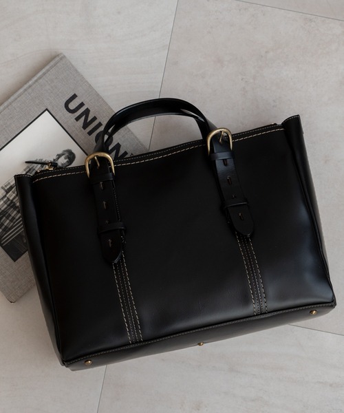 VitaFelice（ヴィータフェリーチェ）の「【姫路レザー】日本製ベルトハンドルビジネストートバッグ（M）（ビジネスバッグ・メンズ・ブラウン系/ブラック・FREE）」の13枚目の写真