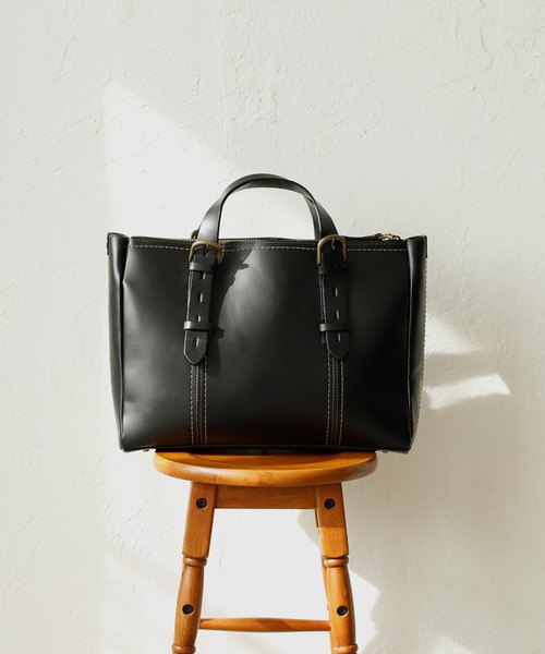 VitaFelice（ヴィータフェリーチェ）の「【姫路レザー】日本製ベルトハンドルビジネストートバッグ（M）（ビジネスバッグ・メンズ・ブラウン系/ブラック・FREE）」の14枚目の写真