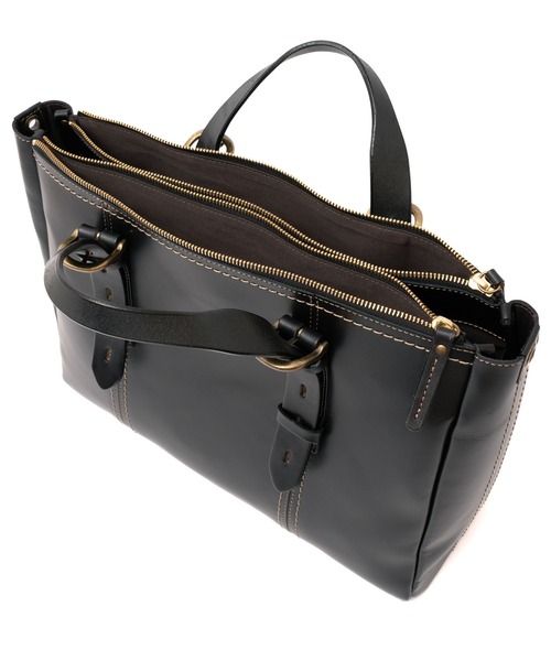 VitaFelice（ヴィータフェリーチェ）の「【姫路レザー】日本製ベルトハンドルビジネストートバッグ（M）（ビジネスバッグ・メンズ・ブラウン系/ブラック・FREE）」の21枚目の写真