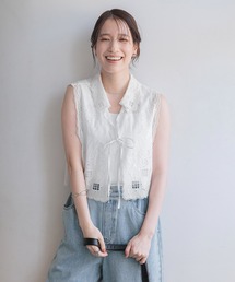 studio CLIP | 刺繍レースベスト(ベスト)
