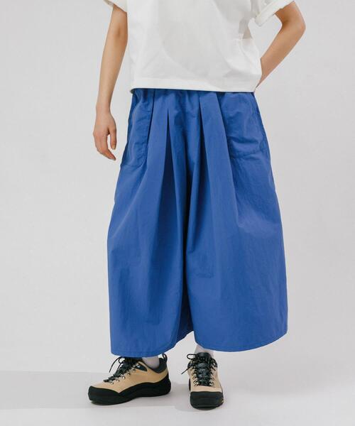 EKAL(エカル)の「『UR TECH』ナイロンタッサーワイドパンツ(その他パンツ・レディース・ネイビー/グリーン系その他/ライトブルー/グレー/ベージュ・ONE)」の4枚目の写真