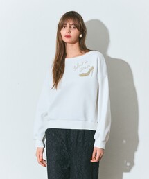 GRACE CLASS | モチーフ刺繍スウェットトップ(Tシャツ/カットソー)