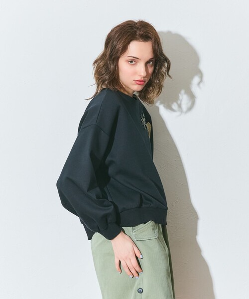 GRACE CLASS(グレースクラス)の「モチーフ刺繍スウェットトップ(Tシャツ/カットソー・レディース・ホワイト/ブラック・36)」の6枚目の写真