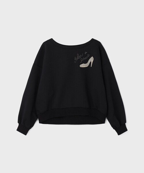 GRACE CLASS(グレースクラス)の「モチーフ刺繍スウェットトップ(Tシャツ/カットソー・レディース・ホワイト/ブラック・36)」の7枚目の写真