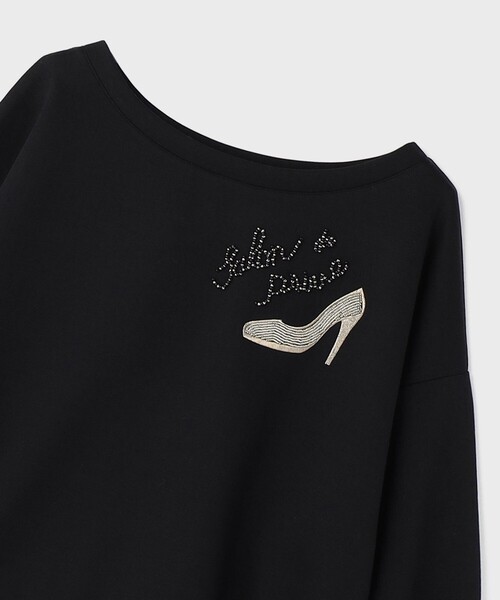 GRACE CLASS(グレースクラス)の「モチーフ刺繍スウェットトップ(Tシャツ/カットソー・レディース・ホワイト/ブラック・36)」の9枚目の写真