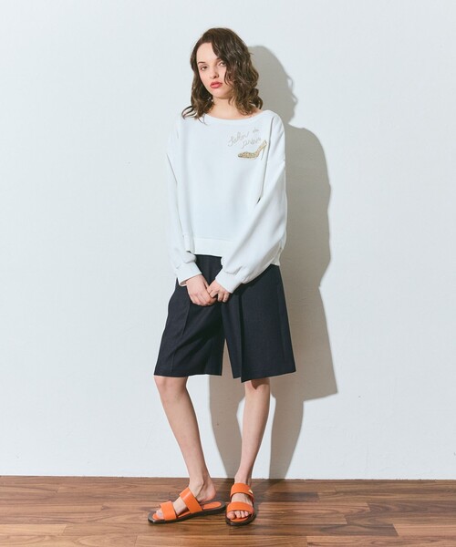 GRACE CLASS(グレースクラス)の「モチーフ刺繍スウェットトップ(Tシャツ/カットソー・レディース・ホワイト/ブラック・36)」の13枚目の写真