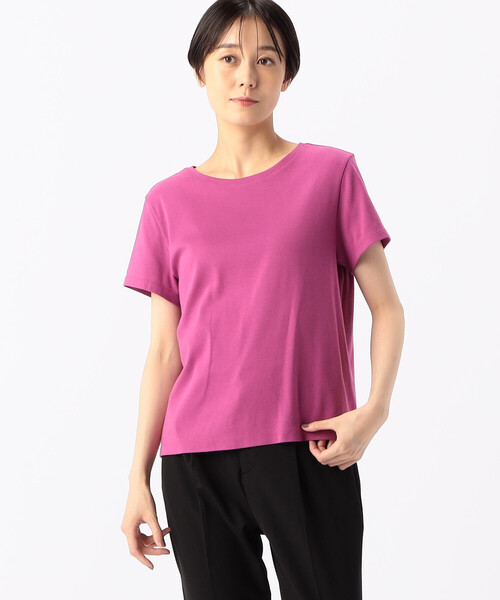 COMME CA(コムサ)の「〔 TALLサイズ 〕 クレンゼフライス Tシャツ(Tシャツ/カットソー・レディース・ピンク/ホワイト/ブルー・15号/13号)」の2枚目の写真