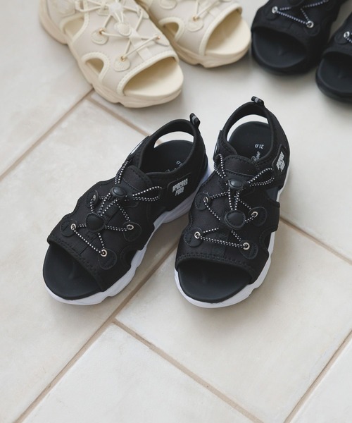 BAYFLOW（ベイフロー）の「[軽量・調節簡単♪]ドロストサンダル[17cm-23cm](KIDS)（サンダル・キッズ・ブラック×ホワイト/アイボリー/ブラック×ブラック・19.0cm/18.0cm/17.0cm/20.0cm/23.0cm/22.0cm/21.0cm）」の16枚目の写真