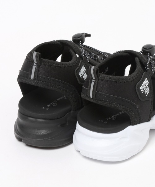 BAYFLOW（ベイフロー）の「[軽量・調節簡単♪]ドロストサンダル[17cm-23cm](KIDS)（サンダル・キッズ・ブラック×ホワイト/アイボリー/ブラック×ブラック・19.0cm/18.0cm/17.0cm/20.0cm/23.0cm/22.0cm/21.0cm）」の7枚目の写真