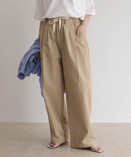 fredy emue（フレディエミュ）の「【GEVACO/ゲバコ】L字ポケットテーパードパンツ（その他パンツ・レディース・カーキ/ブラック/ベージュ・38）」の2枚目の写真