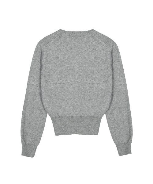 NICK&NICOLE(ニックアンドニコール)の「BUTTERFLY PATCH V-NECK CARDIGAN_GRAY(カーディガン/ボレロ・レディース・その他・FREE)」の5枚目の写真