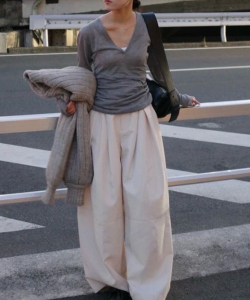 STYLE MIXER ディープVネックニット STYLEMIXER（スタイルミキサー） ニット ディープVネックニット