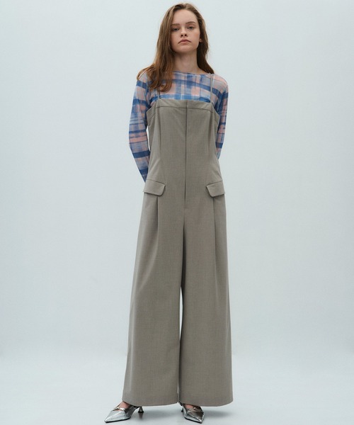 ワイドストレートオールインワン（サロペット/オーバーオール