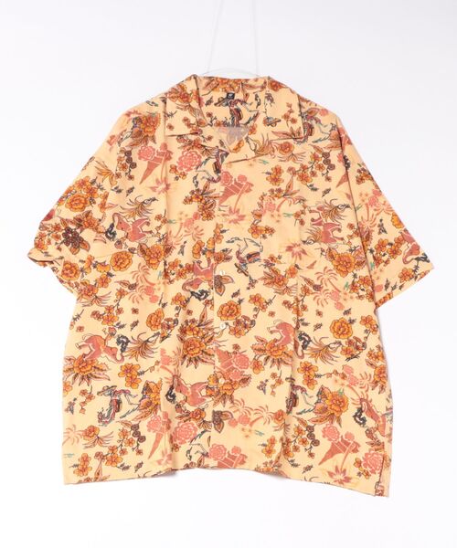 チャイハネ(チャイハネ)の「【チャイハネ】ボヘクランMEN'S開襟シャツ(シャツ/ブラウス・メンズ・ブラック/ベージュ/ターコイズブルー・FREE)」の1枚目の写真