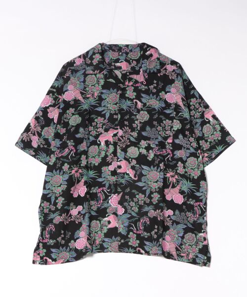 チャイハネ(チャイハネ)の「【チャイハネ】ボヘクランMEN'S開襟シャツ(シャツ/ブラウス・メンズ・ブラック/ベージュ/ターコイズブルー・FREE)」の2枚目の写真
