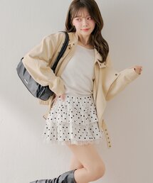 ローウエストティアードレースミニスカート