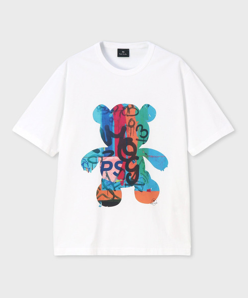 PS Paul Smith(ピーエスポールスミス)の「"Graffiti Bear" 半袖Tシャツ / 162558 220X(Tシャツ/カットソー・メンズ・ホワイト/ブラック・SMALL/MEDIUM/LARGE/X-LARGE/XX-LARGE)」の2枚目の写真