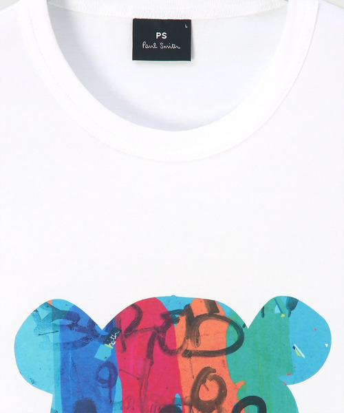 PS Paul Smith(ピーエスポールスミス)の「"Graffiti Bear" 半袖Tシャツ / 162558 220X(Tシャツ/カットソー・メンズ・ホワイト/ブラック・SMALL/MEDIUM/LARGE/X-LARGE/XX-LARGE)」の3枚目の写真