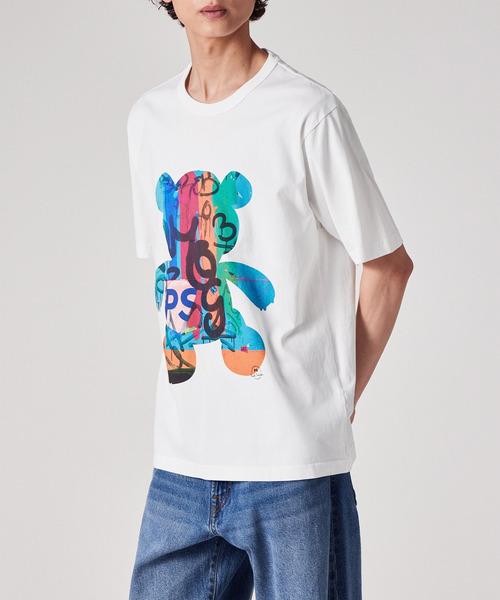 PS Paul Smith(ピーエスポールスミス)の「"Graffiti Bear" 半袖Tシャツ / 162558 220X(Tシャツ/カットソー・メンズ・ホワイト/ブラック・SMALL/MEDIUM/LARGE/X-LARGE/XX-LARGE)」の8枚目の写真