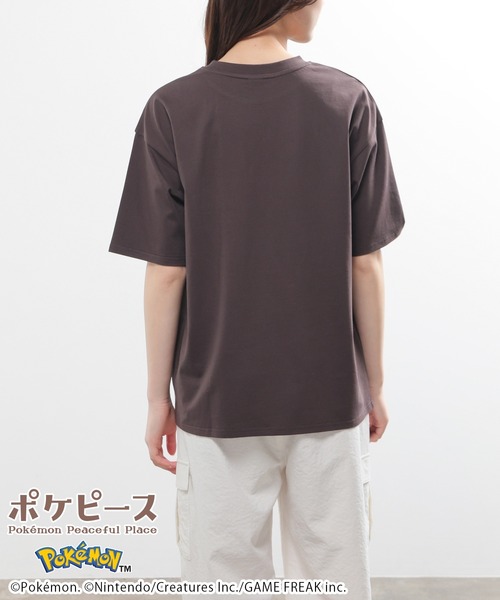 Honeys(ハニーズ)の「【UVカット】ポケピース/ゆるTシャツ(Tシャツ/カットソー・キッズ・サックスブルー/ピンク/ホワイト/スミクロ/オートミール/パープル・M/LL/L/150cm/S)」の14枚目の写真