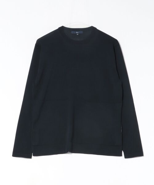 g-stage（ジーステージ）の「【g-stage】クルーネックニット（ニット/セーター・メンズ・ベージュ/ネイビー・46/48）」の2枚目の写真