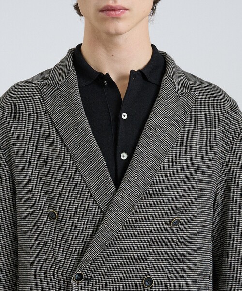 DESIGNWORKS(デザインワークス)の「カラミミックスイージーダブルジャケット(テーラードジャケット・メンズ・ブラック/グリーン・48/46/44/50)」の4枚目の写真