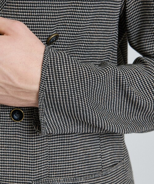 DESIGNWORKS(デザインワークス)の「カラミミックスイージーダブルジャケット(テーラードジャケット・メンズ・ブラック/グリーン・48/46/44/50)」の5枚目の写真