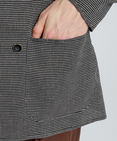 DESIGNWORKS(デザインワークス)の「カラミミックスイージーダブルジャケット(テーラードジャケット・メンズ・ブラック/グリーン・48/46/44/50)」の6枚目の写真