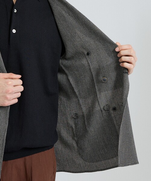 DESIGNWORKS(デザインワークス)の「カラミミックスイージーダブルジャケット(テーラードジャケット・メンズ・ブラック/グリーン・48/46/44/50)」の7枚目の写真