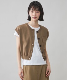 【CAST COLON】クロップドニットジレ