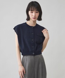 【CAST COLON】クロップドニットジレ