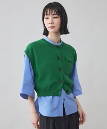 【CAST COLON】クロップドニットジレ