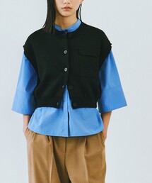 【CAST COLON】クロップドニットジレ