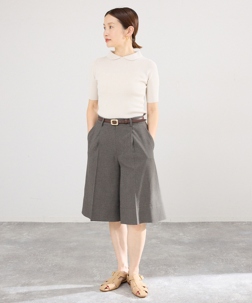 IENA(イエナ)の「《セットアップ対応》ウォッシャブル トロピカルハーフパンツ(その他パンツ・レディース・ブラウン・34/36/38)」の14枚目の写真