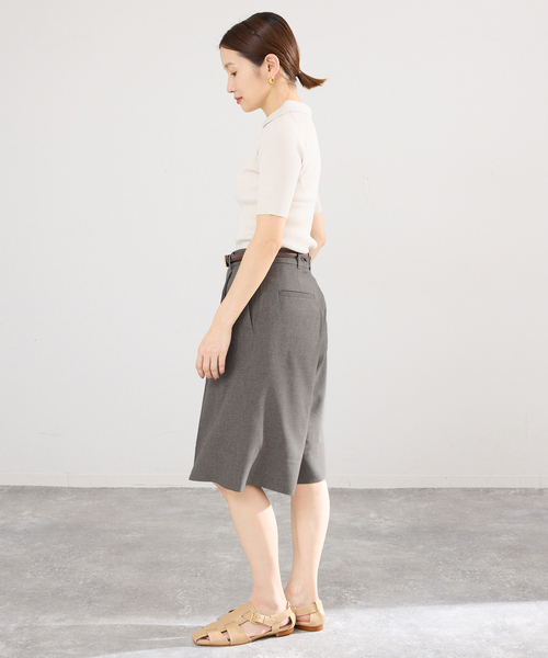 IENA(イエナ)の「《セットアップ対応》ウォッシャブル トロピカルハーフパンツ(その他パンツ・レディース・ブラウン・34/36/38)」の15枚目の写真