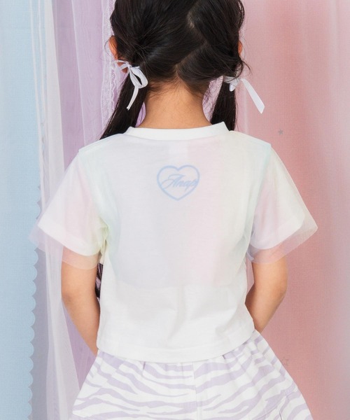 ANAP kids（アナップキッズ）の「チュール レイヤード キャット プリント トップス（Tシャツ/カットソー・キッズ・ホワイト/クリア・110/120/130）」の16枚目の写真