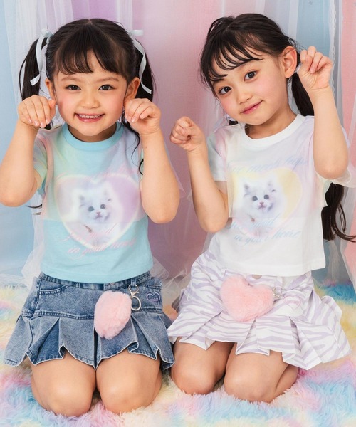 ANAP kids（アナップキッズ）の「チュール レイヤード キャット プリント トップス（Tシャツ/カットソー・キッズ・ホワイト/クリア・110/120/130）」の20枚目の写真